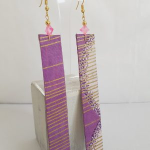 Boucles d'oreilles longues en Wax