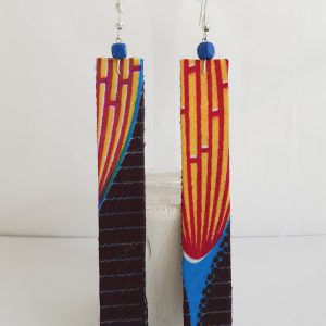 Boucles d'oreilles longues en Wax