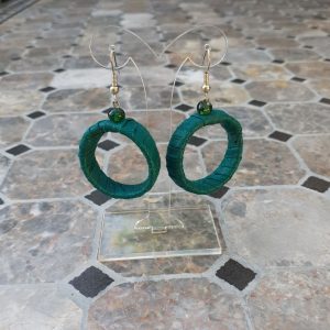 Boucles d'oreilles en Bazin