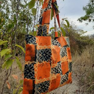 Maxi Tote Bag réversible en Wax