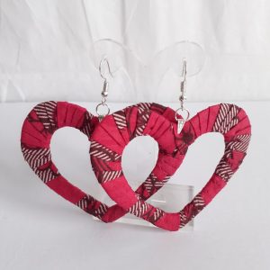 Boucles d'oreilles Cœur en Wax