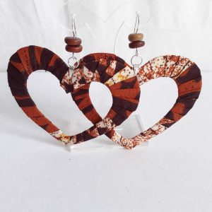 Boucles d'oreilles Cœur en Wax