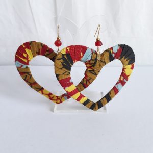 Boucles d'oreilles Cœur en Wax