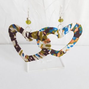 Boucles d'oreilles Cœur en Wax