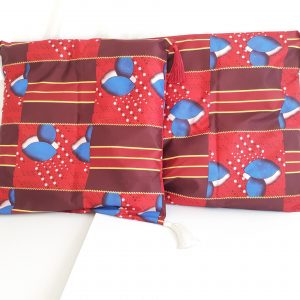 Housses de coussin en Wax à pompons