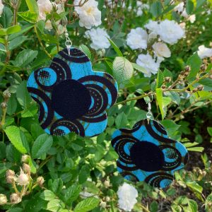 Boucles d'oreilles Fleurs "Flower Power" en Wax