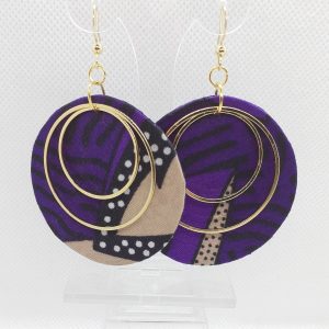 Boucles d'Oreilles en Wax et Or