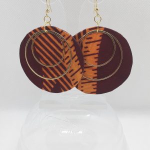 Boucles d'Oreilles en Wax et Or