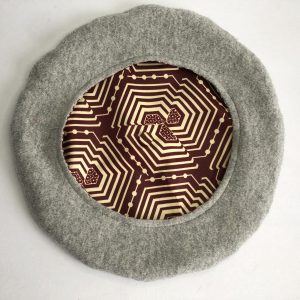 NEW Béret réversible en Wax et Cachemire