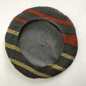 NEW Béret réversible en Wax et Laine peignée